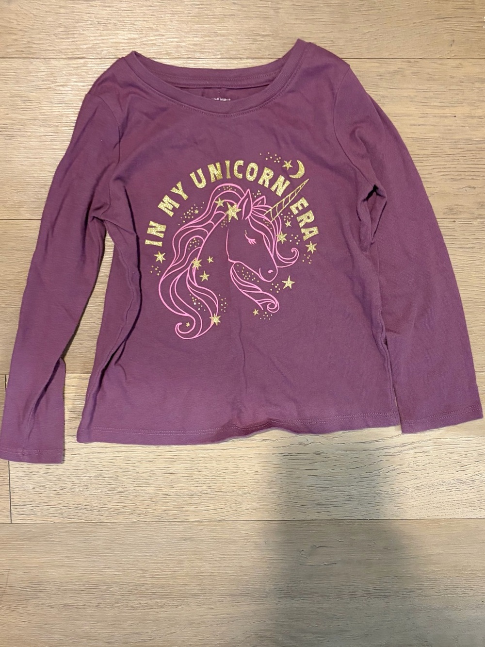 jumping beans Purple Long-Sleeve Unicorn Graphic Tee